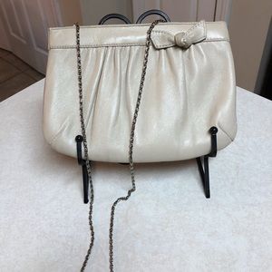Vintage leather crossbody clutch